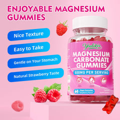 Vegan-friendly symbol with raspberry-flavored gummies