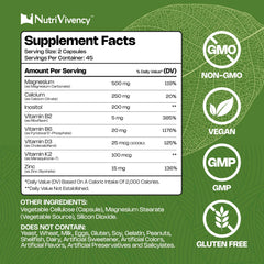 Advanced formula magnesium carbonate with calcium, inositol, and vitamins