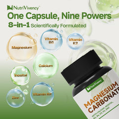 Magnesium carbonate capsules aiding muscle and nerve function