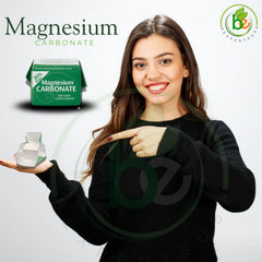 Close-up of 7g magnesium carbonate cube