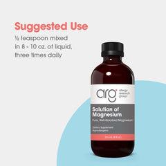 Dropper showing ½ teaspoon dosage for Magnesium Chloride Liquid