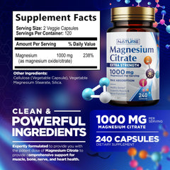 Stack of Magnesium Citrate 1000mg bottles