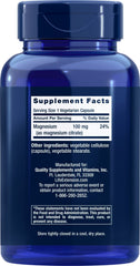 Close-up of magnesium citrate capsule showing size and texture