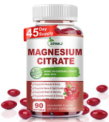 Bottle of Magnesium Citrate 400mg with Vitamin D3, Vitamin B6 and Cranberry extract