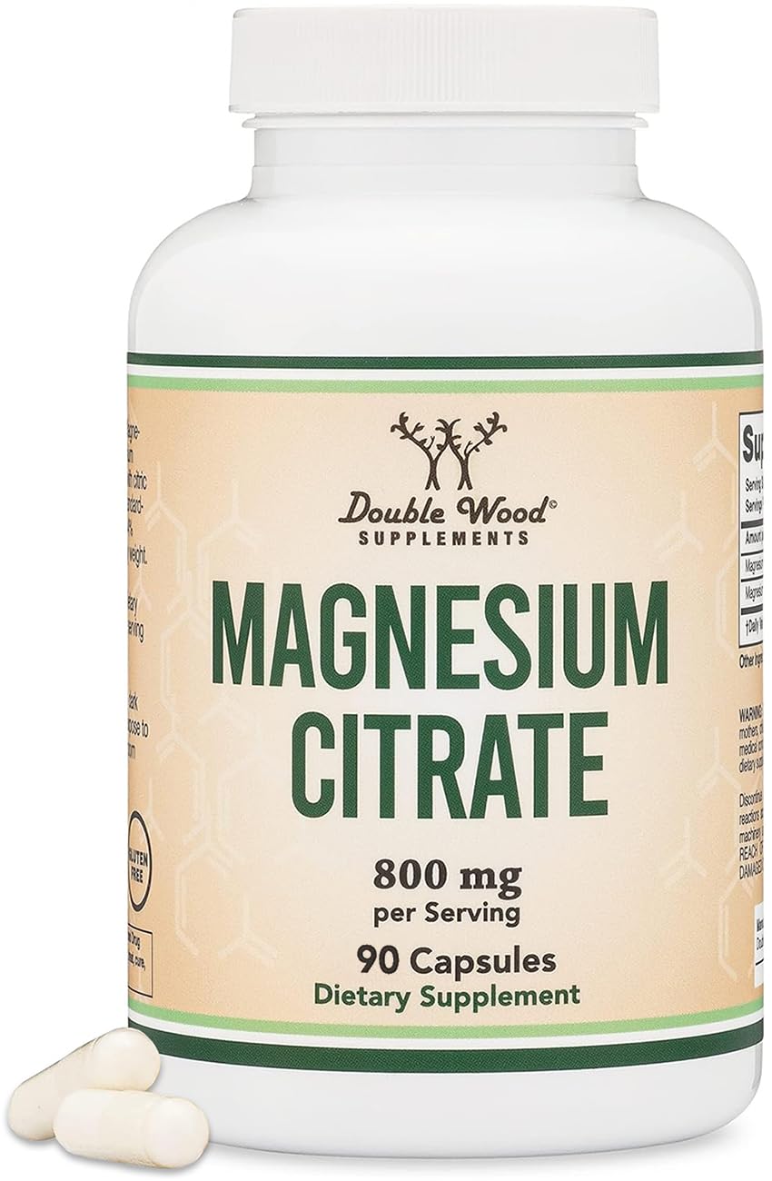 Magnesium Citrate 800mg bottle with 90 capsules