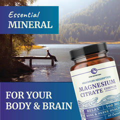 Ingredients panel for Magnesium Citrate Complex