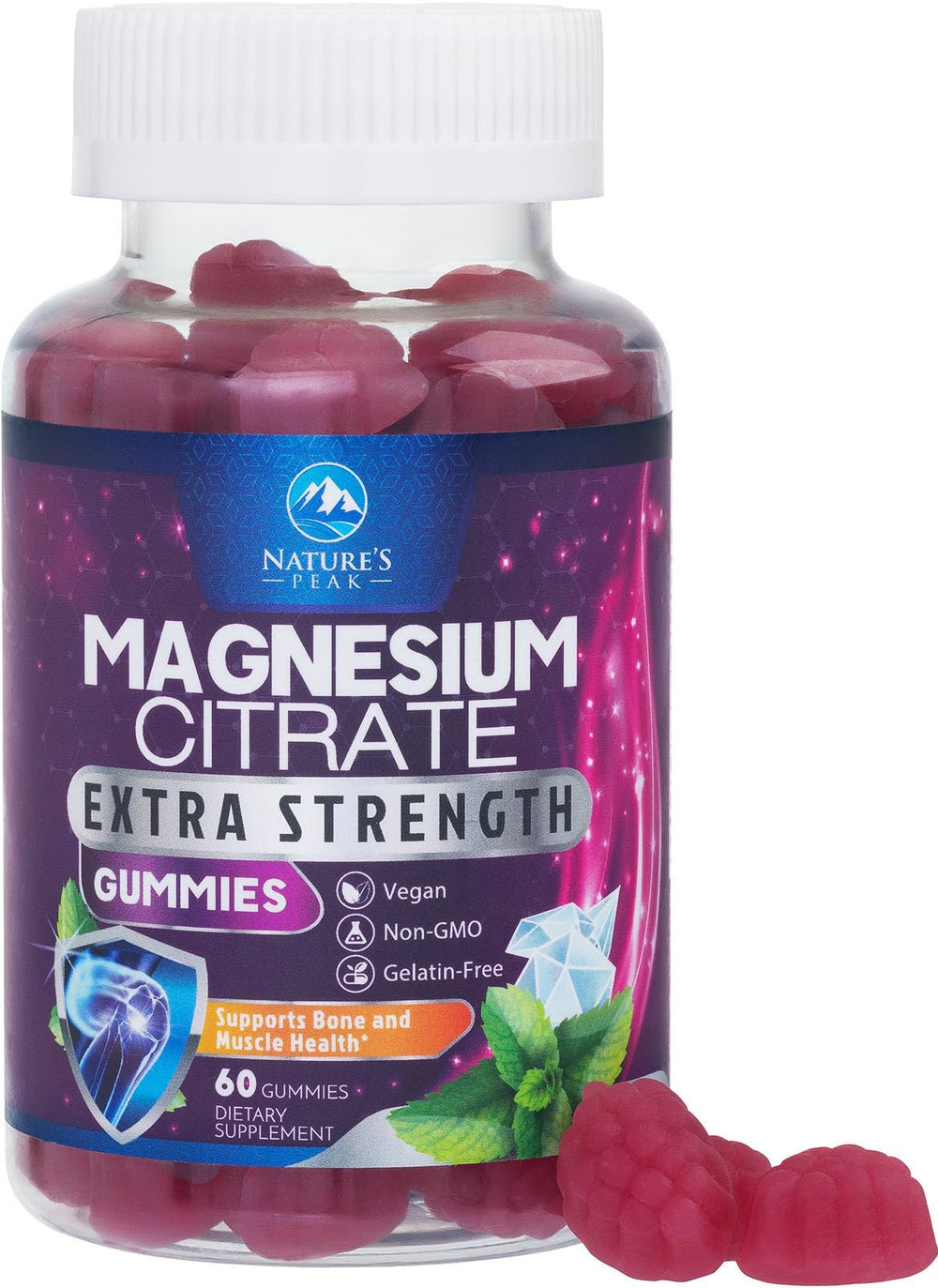 60-count bottle of Magnesium Citrate Gummies
