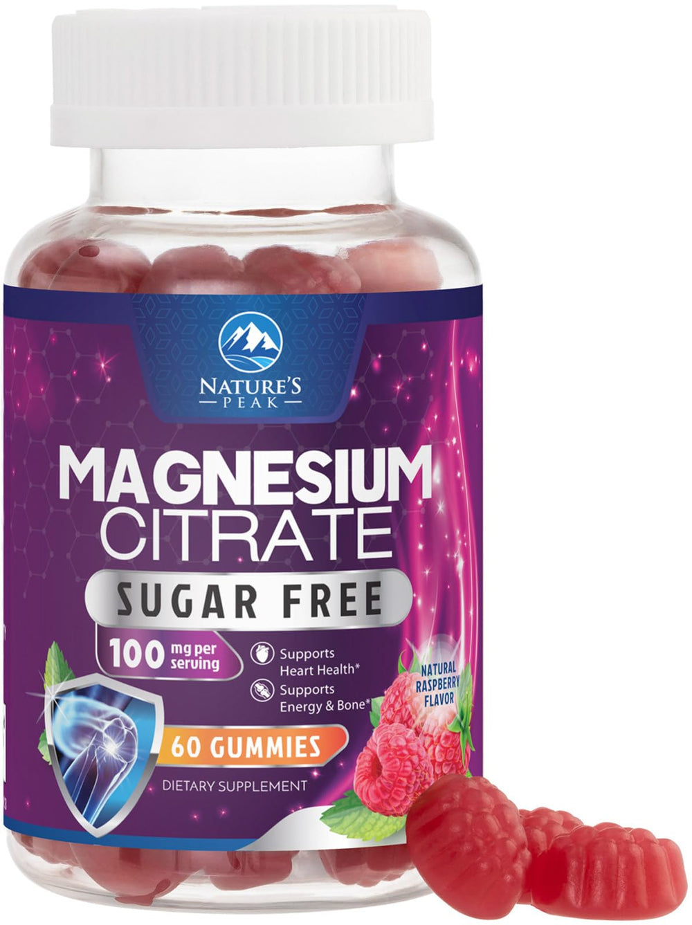 Box of 60 sugar-free magnesium citrate gummies