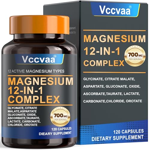 Magnesium Complex 700mg bottle – 12-in-1 formula – hero image