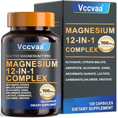 Magnesium Complex 700mg bottle – 12-in-1 formula – hero image