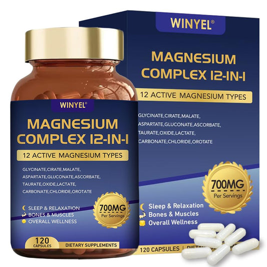 Magnesium Complex 700mg 12-in-1 bottle hero image