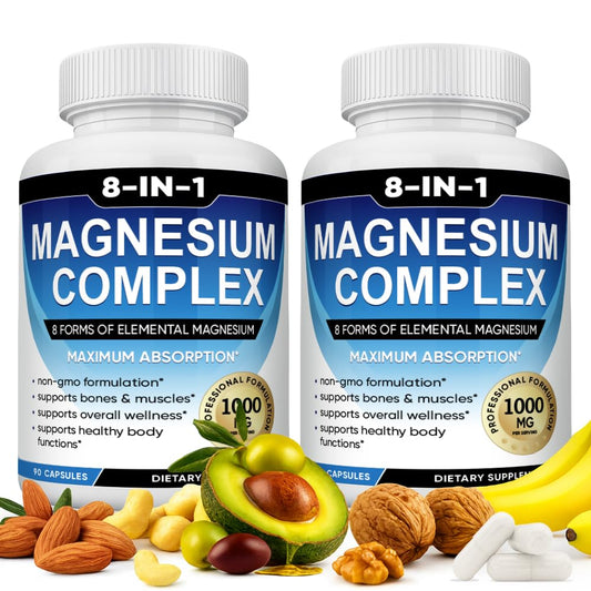 Magnesium Complex 8-in-1 bottle label