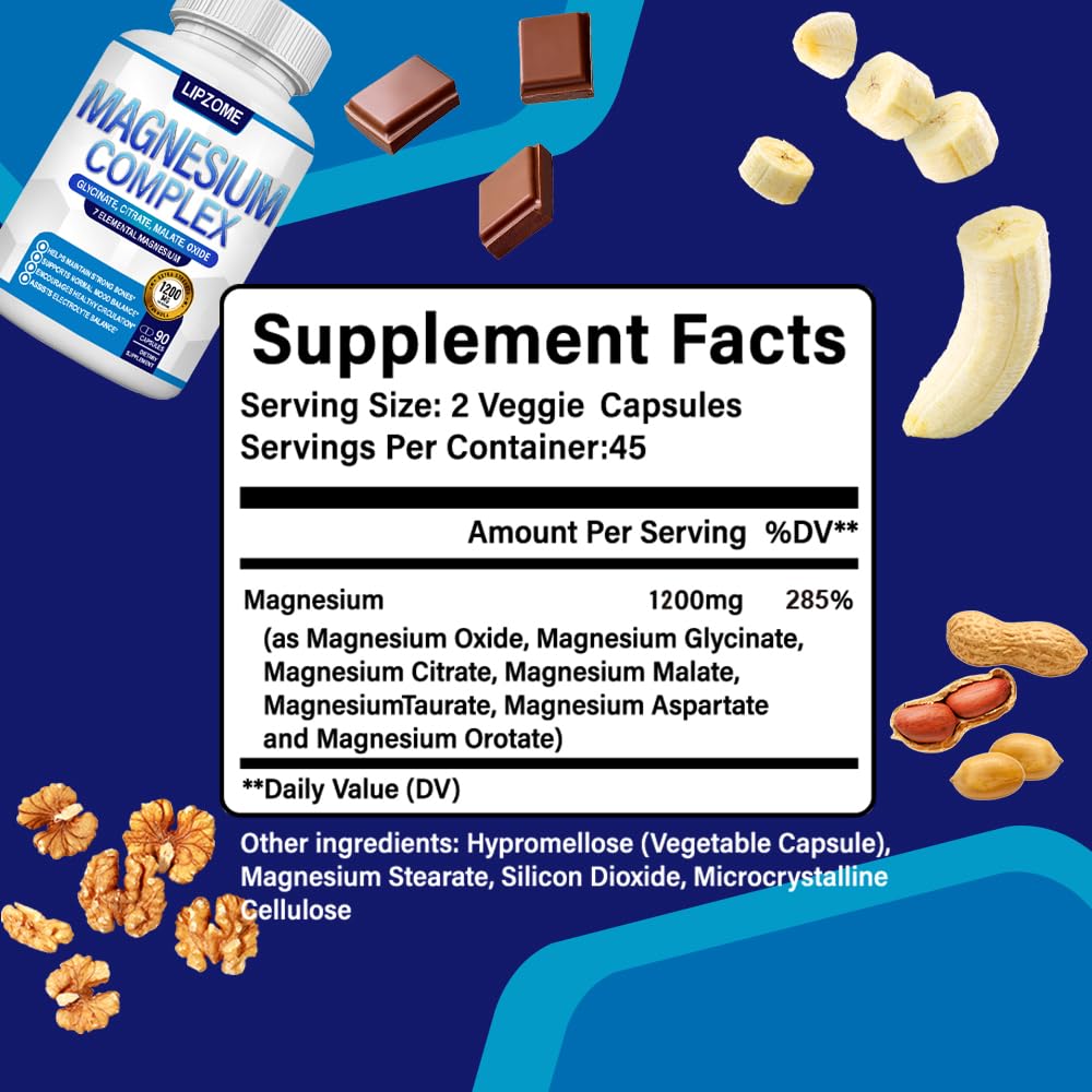 Eight-in-one magnesium blend including glycine and citrate