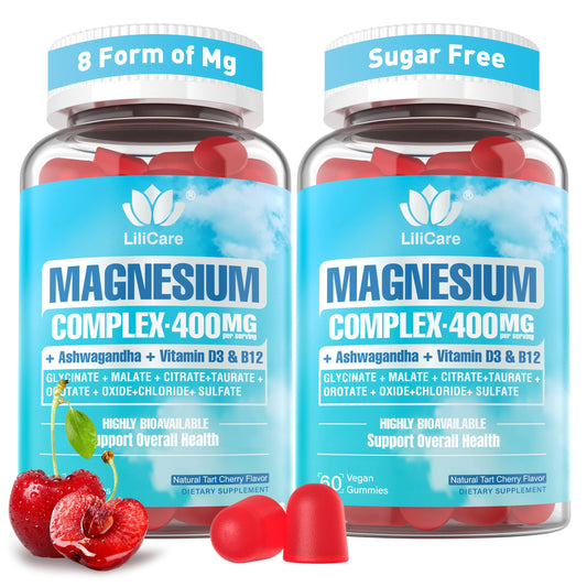 Magnesium Complex Gummies bottle featuring 8 magnesium forms