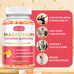 Sleep and relaxation concept with magnesium complex gummies