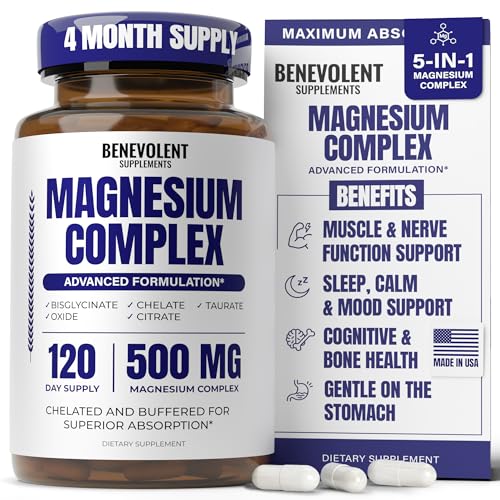 Magnesium Complex Supplement bottle with 120 capsules