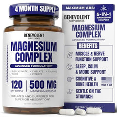 Magnesium Complex Supplement bottle with 120 capsules