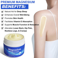 Magnesium Cream application on chest, mild daily-use formula.