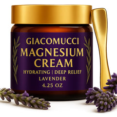 Magnesium cream jar for nighttime relief