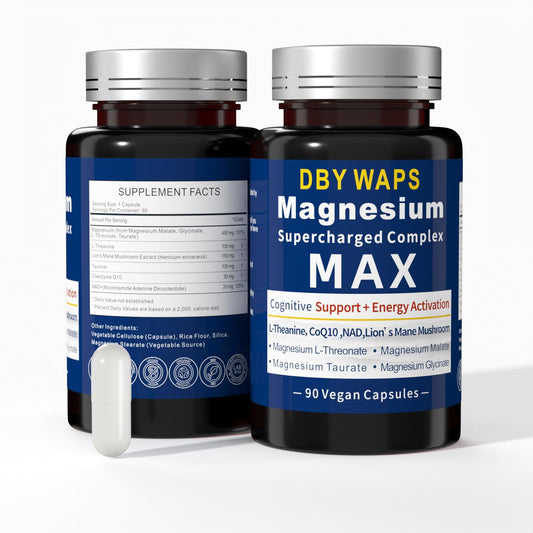 Magnesium & Energy Complex bottle featuring four high-absorption magnesium types