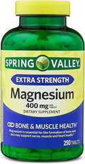 Magnesium Extra Strength 400 mg bottle with 250 tablets