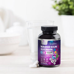 Daily use scene showing Magnesium Glycinate 250mg capsules