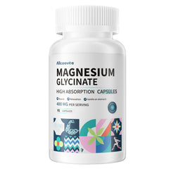 Magnesium Glycinate 400 mg per serving bottle and capsules
