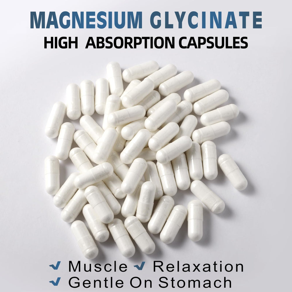 Product packaging and label details for magnesium glycinate 400 mg