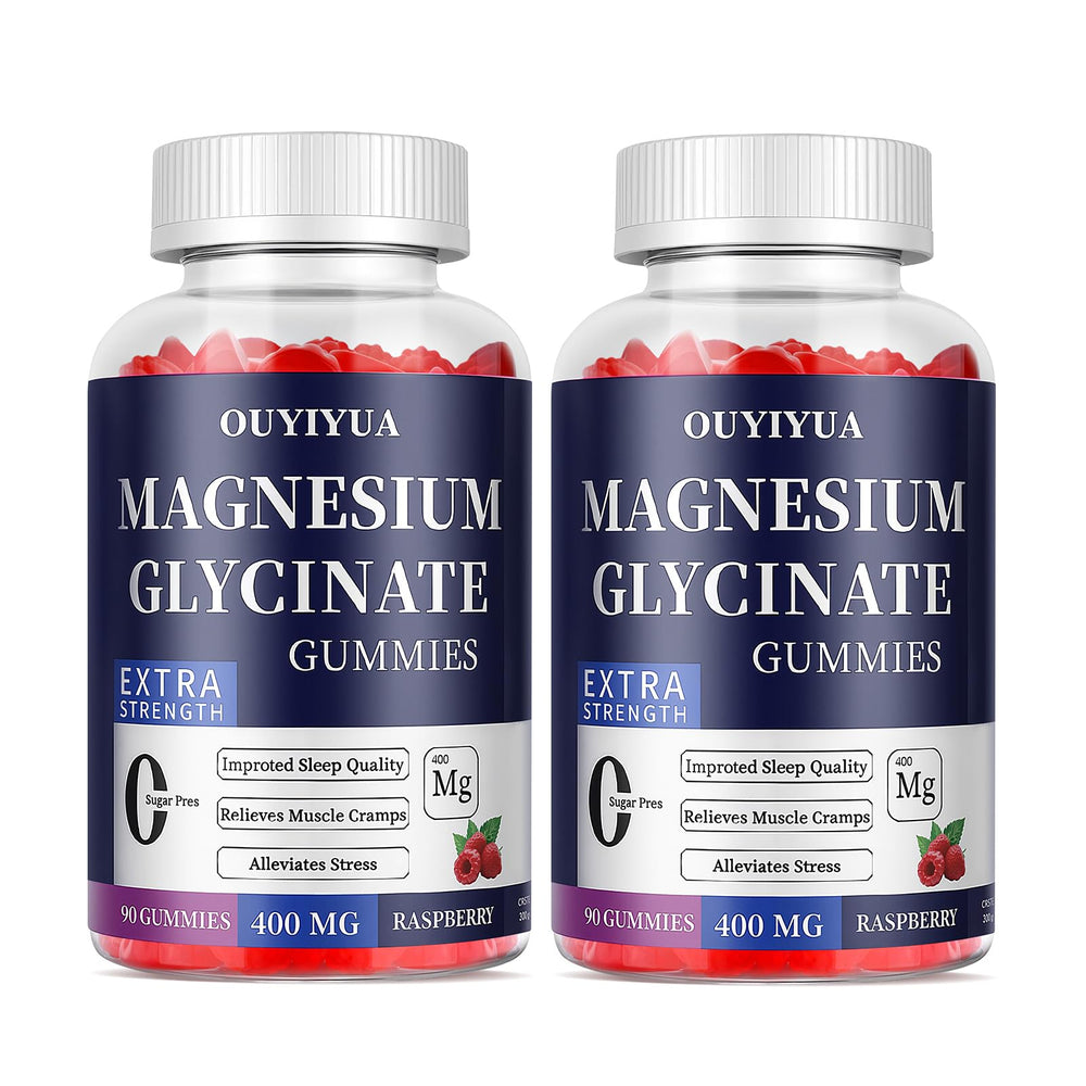Packaging shot of Magnesium Glycinate 400mg Gummies (Sugar Free, 2 Pack)