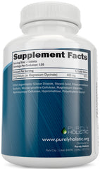 Close-up of 270 magnesium glycinate tablets