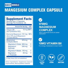 Vitamin B6 supplement icon alongside magnesium blend