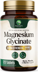 Magnesium Glycinate 500mg bottle label