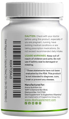 Product shot of magnesium glycinate bottle on white background