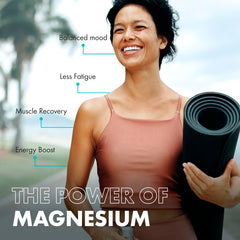 Label showing 500mg magnesium glycinate per tablet - 100 tablets per bottle