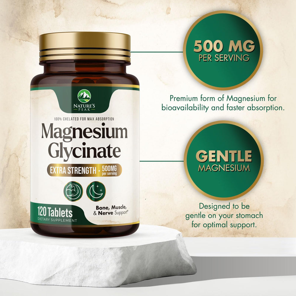 Close-up of Magnesium Glycinate capsules