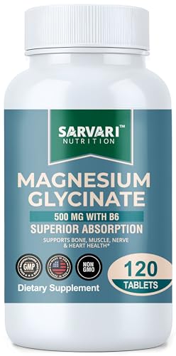 Back view of Magnesium Glycinate 500mg with B6 Vegetarian Tablets