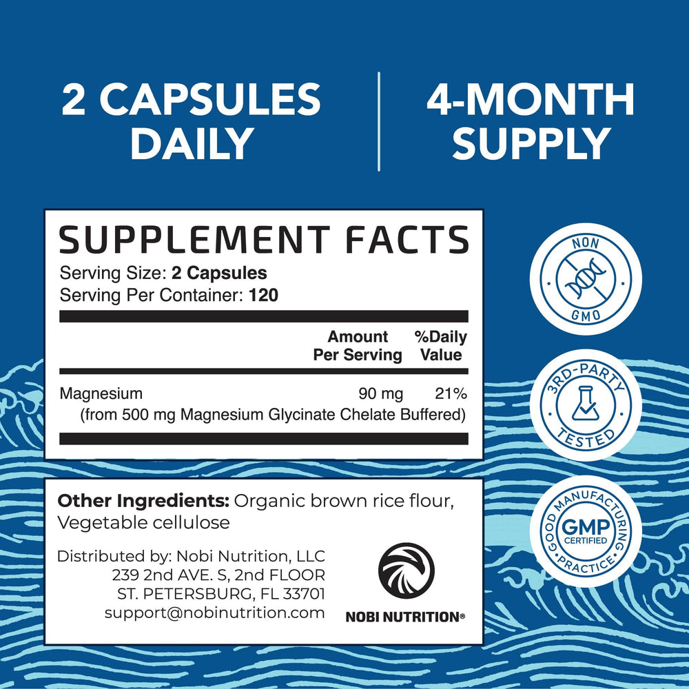 Sleep and relaxation benefits of magnesium glycinate