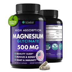 Magnesium Glycinate 500mg capsules bottle