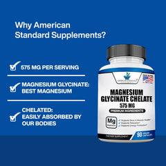 Two-pack presentation of magnesium glycinate bottles