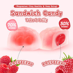 Heart-shaped gummies with glossy texture