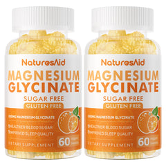 Bottle label: Magnesium Glycinate Gummies 1000mg - Orange flavor