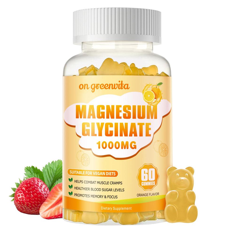 Front bottle of Magnesium Glycinate Gummies 60-count