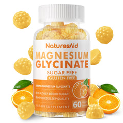 Magnesium Glycinate Gummies bottle label orange 1000mg