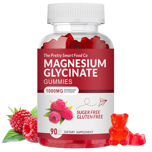 Magnesium Glycinate Gummies Raspberry 1000mg bottle