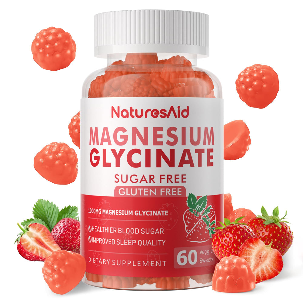 Magnesium Glycinate Gummies 1000mg strawberry flavor – 60 count