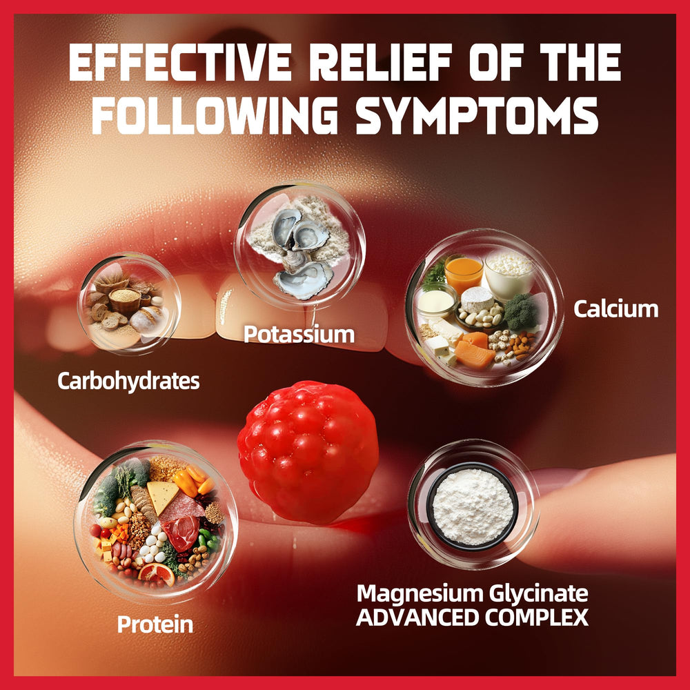 Label highlighting magnesium glycinate, vitamins D and B6 and potassium