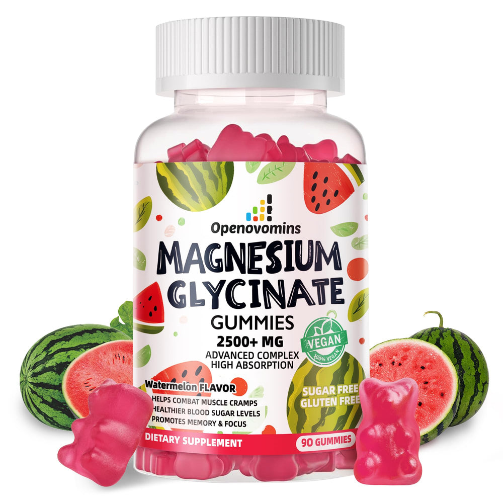 Magnesium Glycinate Gummies bottle labeled 2500mg
