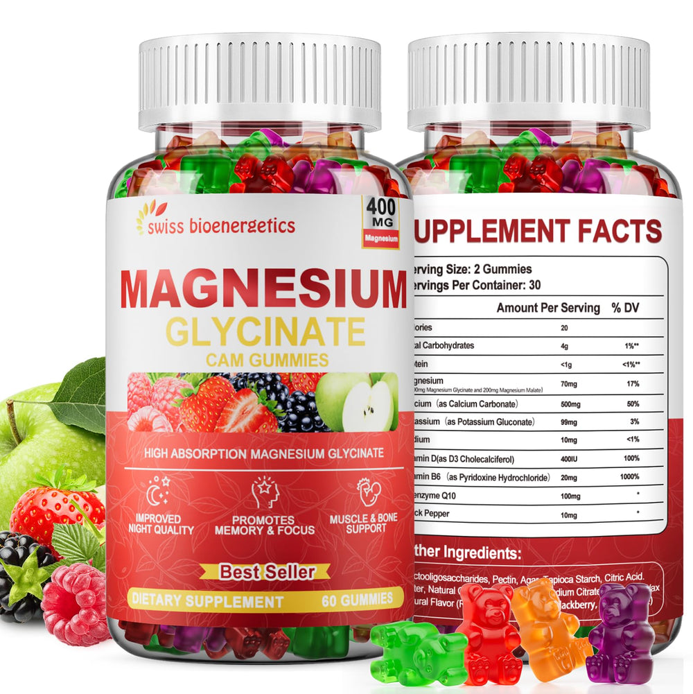 (2 Pack) Magnesium Glycinate Gummies front view