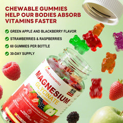 Nutrition facts for Magnesium Glycinate Gummies 400mg 2-pack