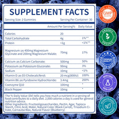 Bottle displaying 60 sugar-free magnesium glycinate gummies